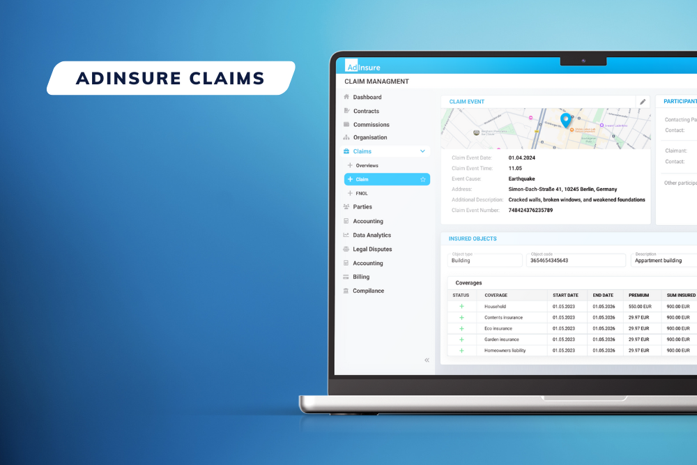 AdInsure Claims - Insurance Claims Management Software for P&C Insurers