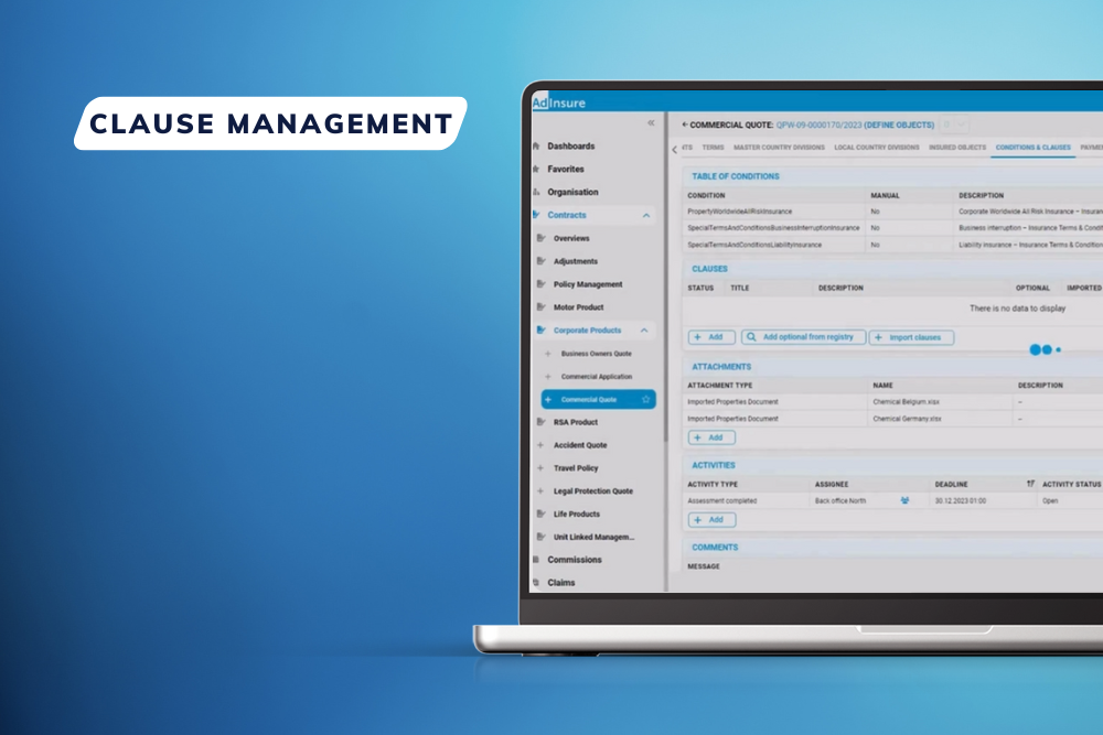 How to Manage Clauses in P&C Commercial Insurance with AdInsure